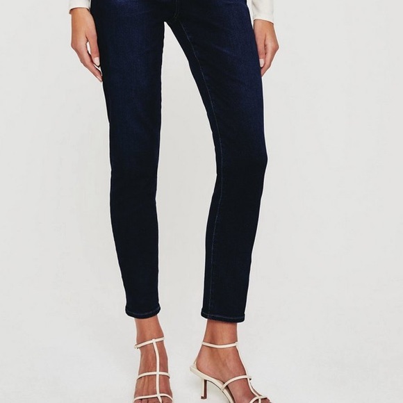 AG THE STILT CIGARETTE LEG JEANS IN SOFT PIMA COTTON COLOR DARK NAVY BLUE - Picture 3 of 16